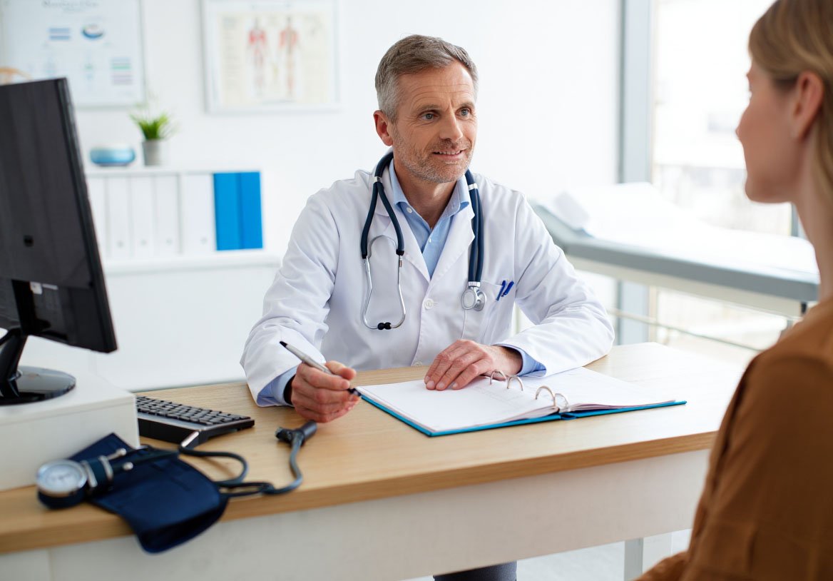 Девушка на приеме у врача